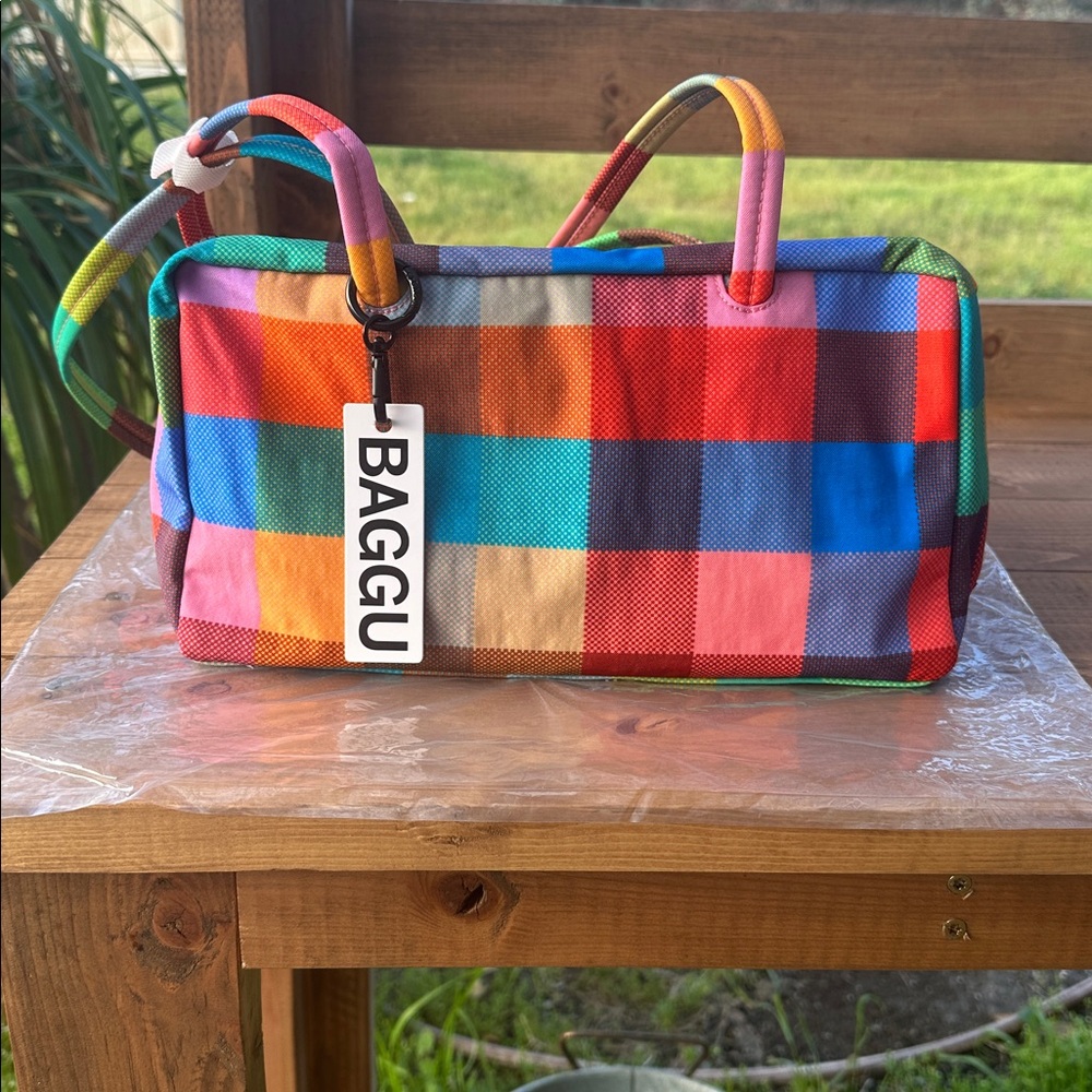 Baggu Madras Bowler Bag